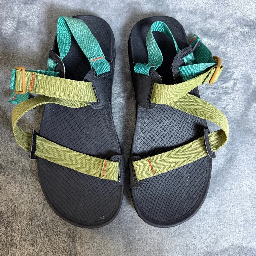 Chaco Lowdown Sandals Mens 12 Avocado Green Teal Adjustable Hiking JCH107129